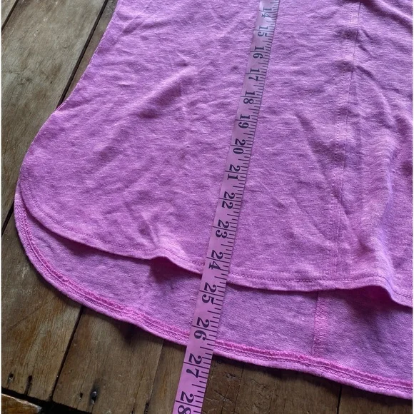 LUXE LINEN pink tee by TAHARI (some of the pic looks purple-ish but it's pink!) - Picture 5 of 8